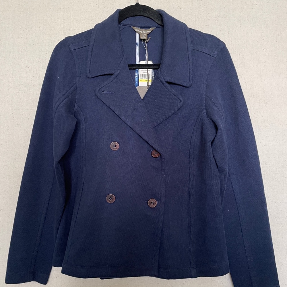 NWT Tommy Bahama Aruba Knit Peacoat Jacket